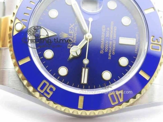 Good Copy Rolex Watches On 1:1 3724 SS Functional Bracelet 116613 Edition JF Blue YG Best SH Dial LB Submariner 0107